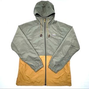 LL Bean Anorak Rain Jacket Windbreaker Mens Size Medium M Full Zip Green Hooded